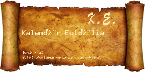 Kalamár Eulália névjegykártya